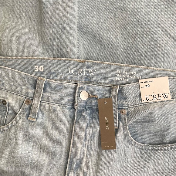 NWT!! J. CREW Mid-Rise Straight Jeans Montauk Wash Denim Classic Preppy Size 30 - Picture 13 of 16